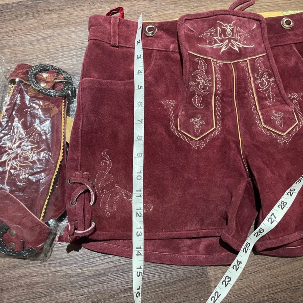 Elegant Embroidered Burgundy Dress - Picture 5 of 7